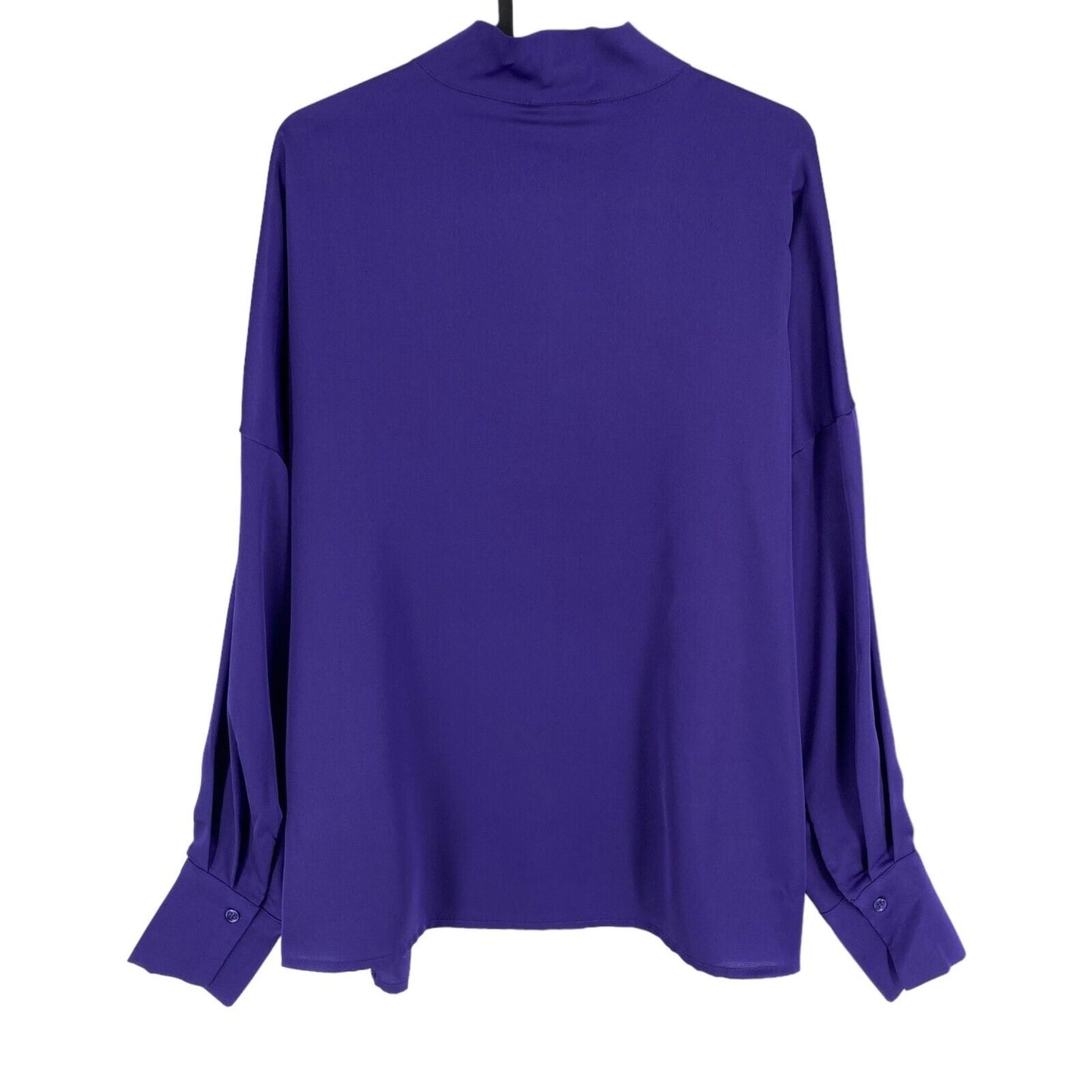 LA MARTINA Violet Manches Longues Brillant George Blouse Chemise Taille 1 / XS