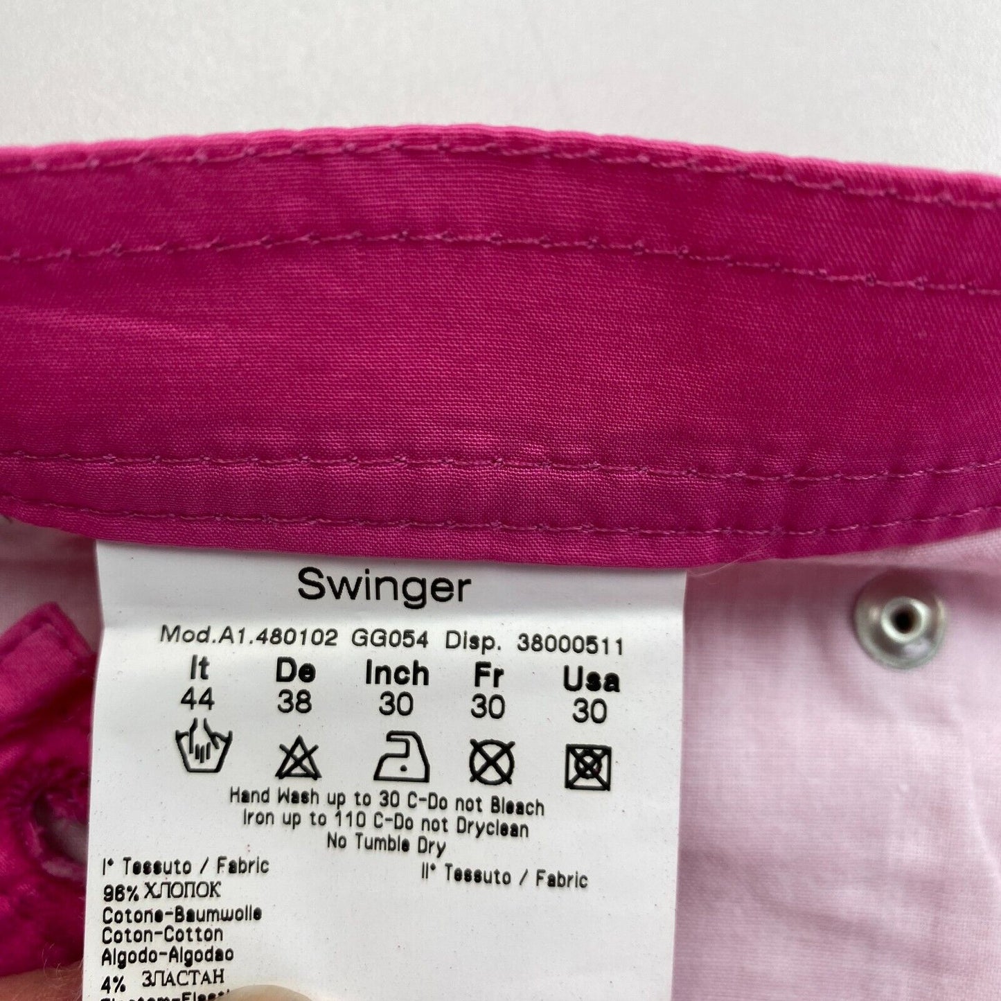 UVP 347 € Byblos Blu Pink Schlaghose Hose Größe EU 38 UK 10 US 8 W30