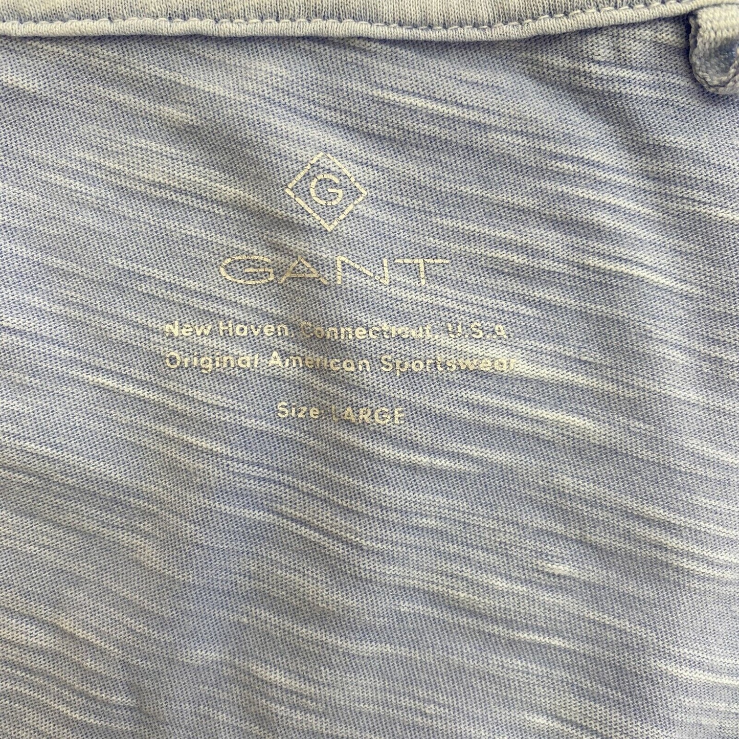 GANT Blue Sun Faded V Neck T Shirt Size L