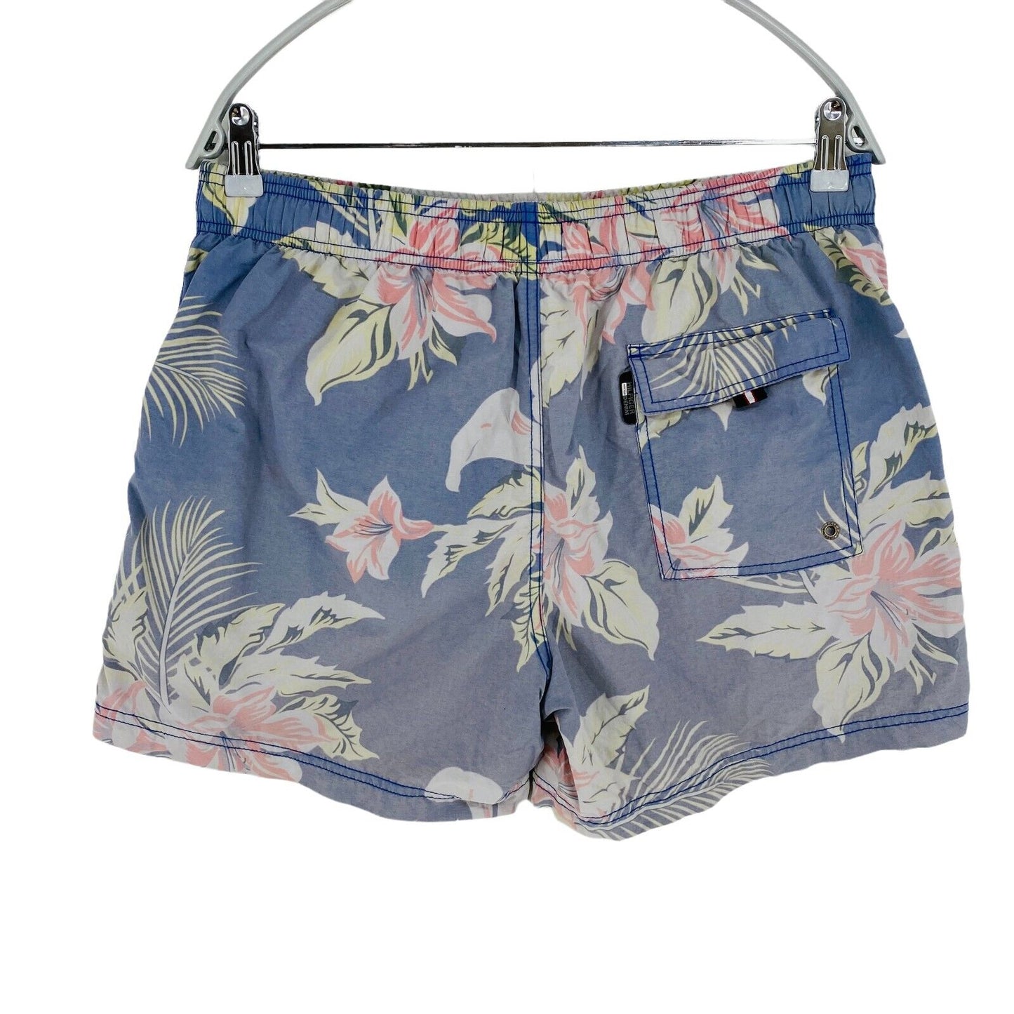 TOMMY HILFIGER DENIM Activewear-Shorts mit Blumenmuster, blau, Größe L