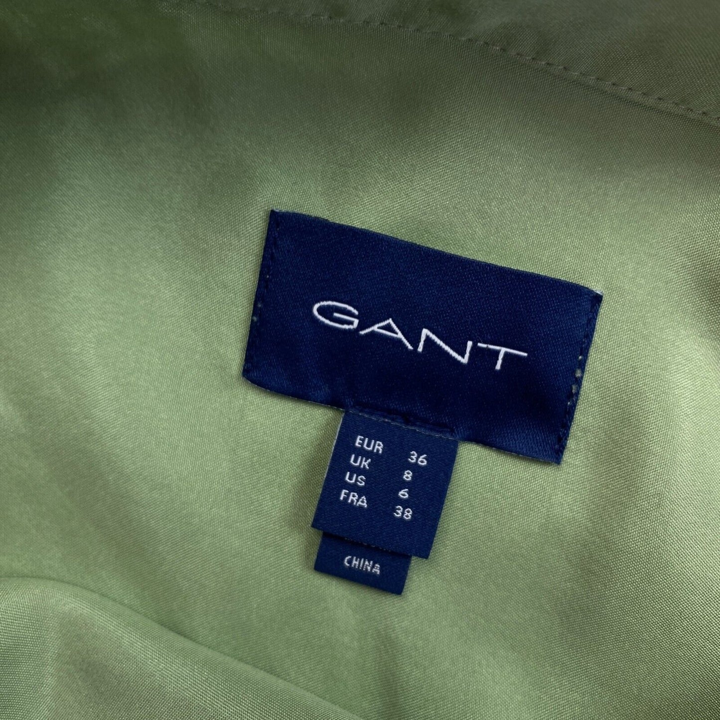 GANT Green Relaxed 100% Silk Shirt Size EU 36 UK 8 US 6