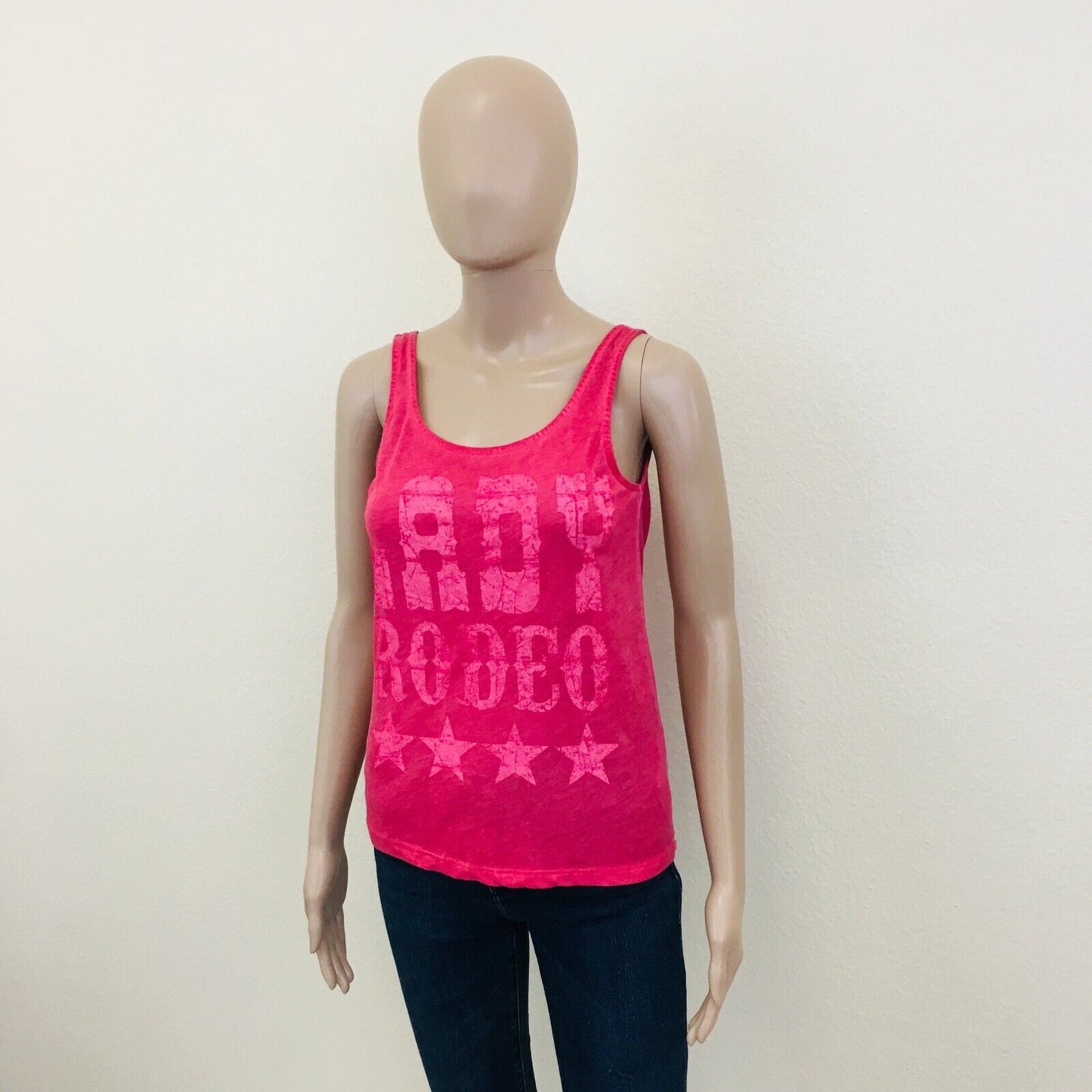 Bershka Lady Rodeo Pink Tank Top T Shirt Size XS