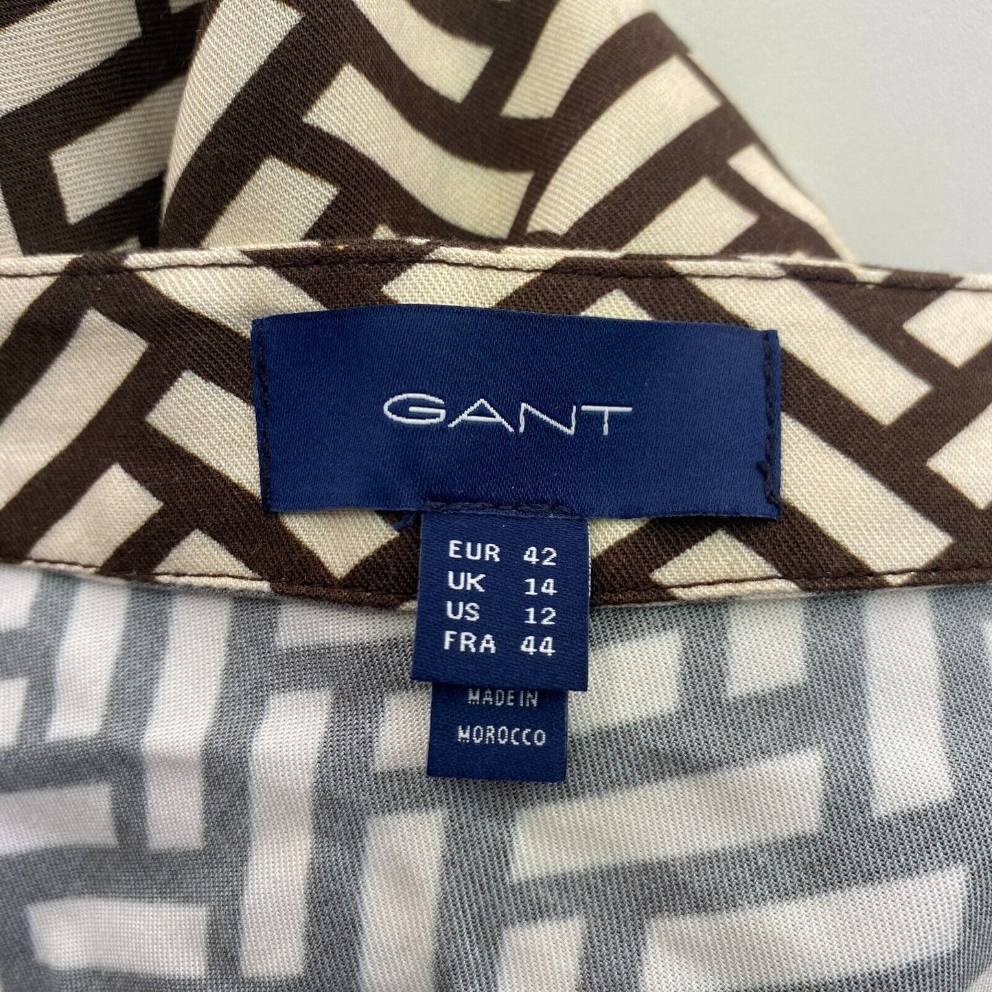 GANT Brown Monogram A Line Skirt Size EU 42 UK 14 US 12