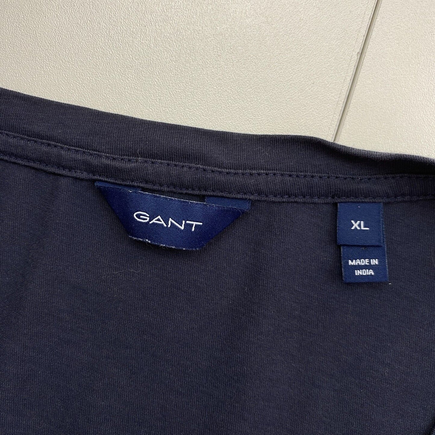 GANT Navy Blue Original V Neck SS T Shirt Size XL