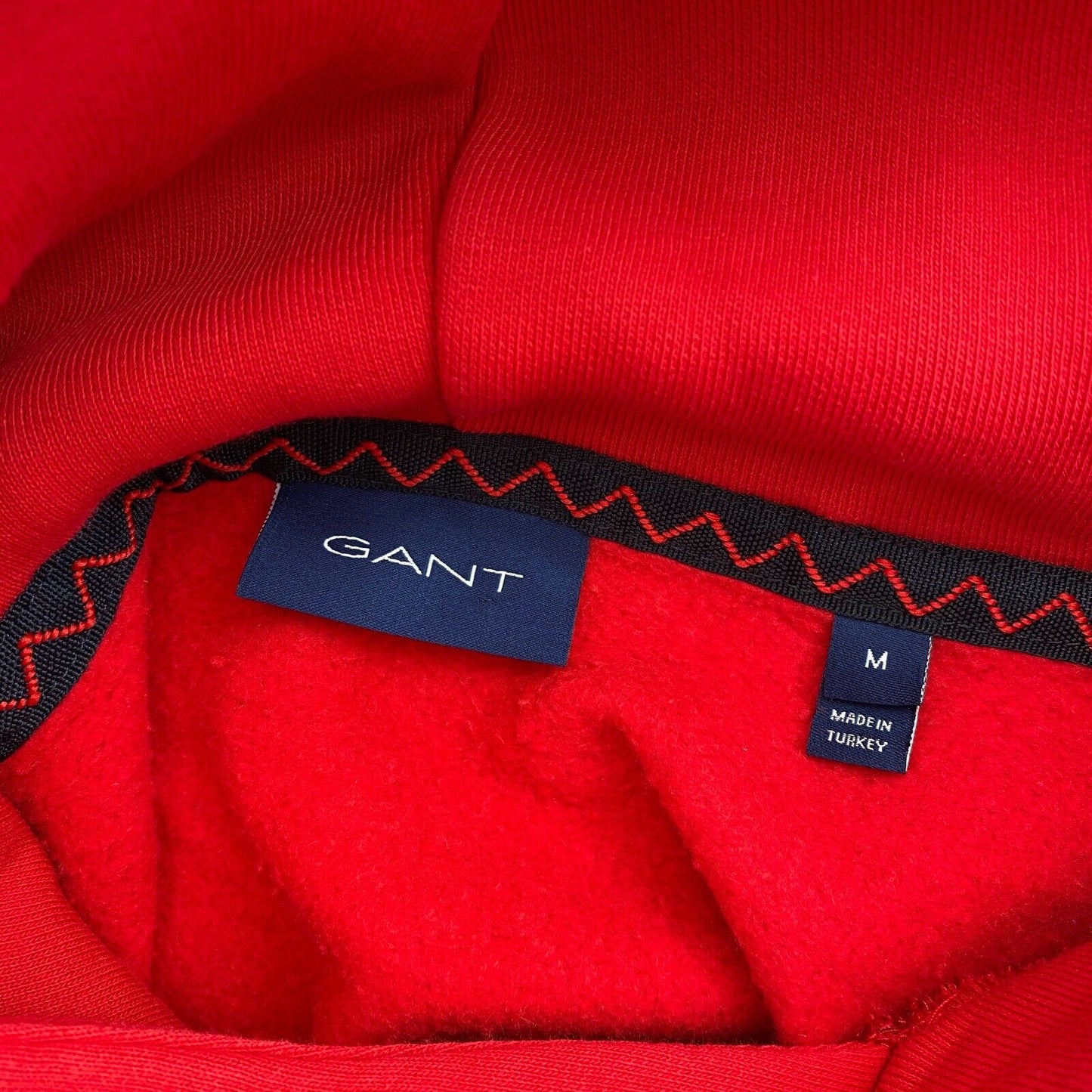 GANT Red Nautical Logo Hoodie Sweater Pullover Size M