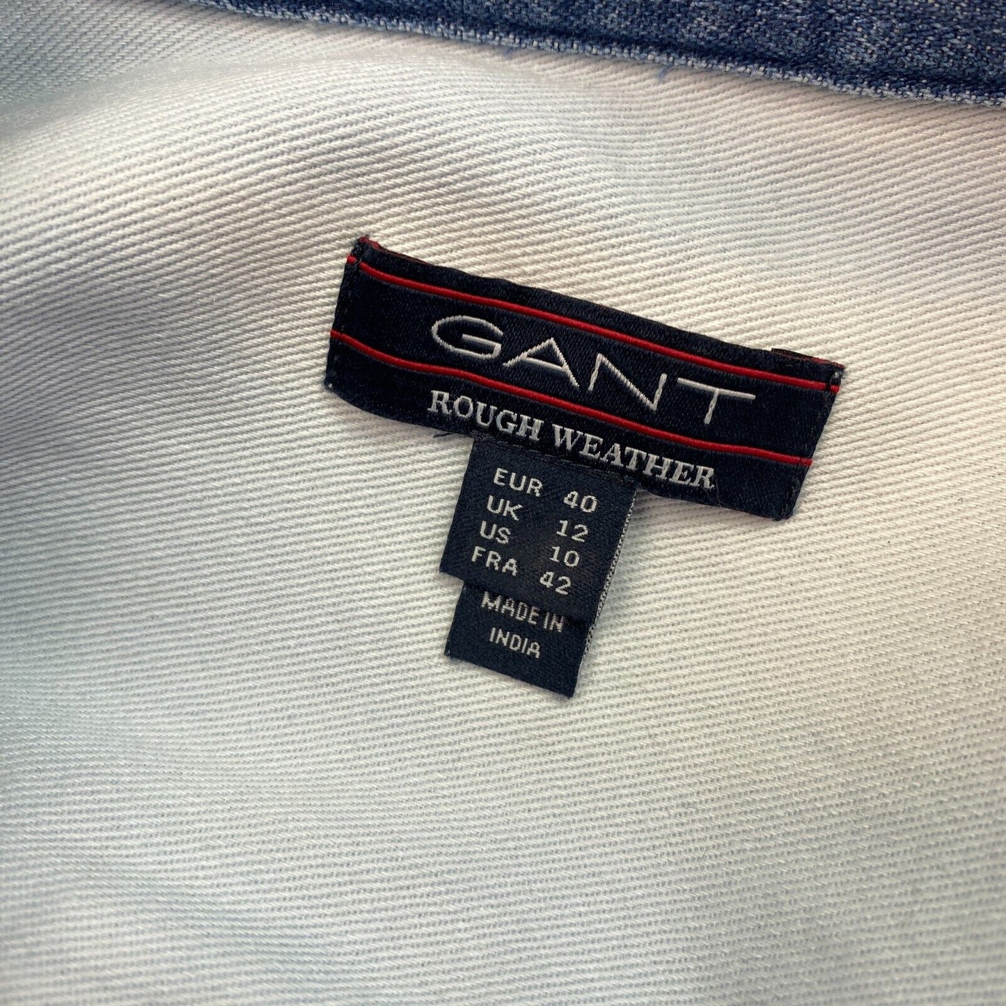 GANT Rough Weather Chemise en denim décontractée bleu foncé Taille EU 40 UK 12 US 10