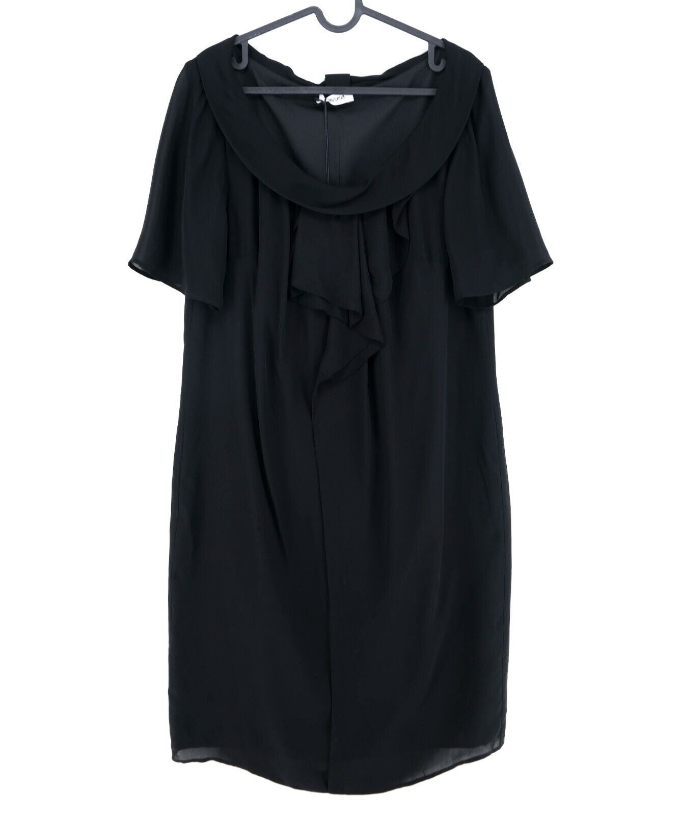 Prix ​​conseillé 229 € PERSONA Robe à col rond en soie noire Taille EUR 38 UK 10 US 8