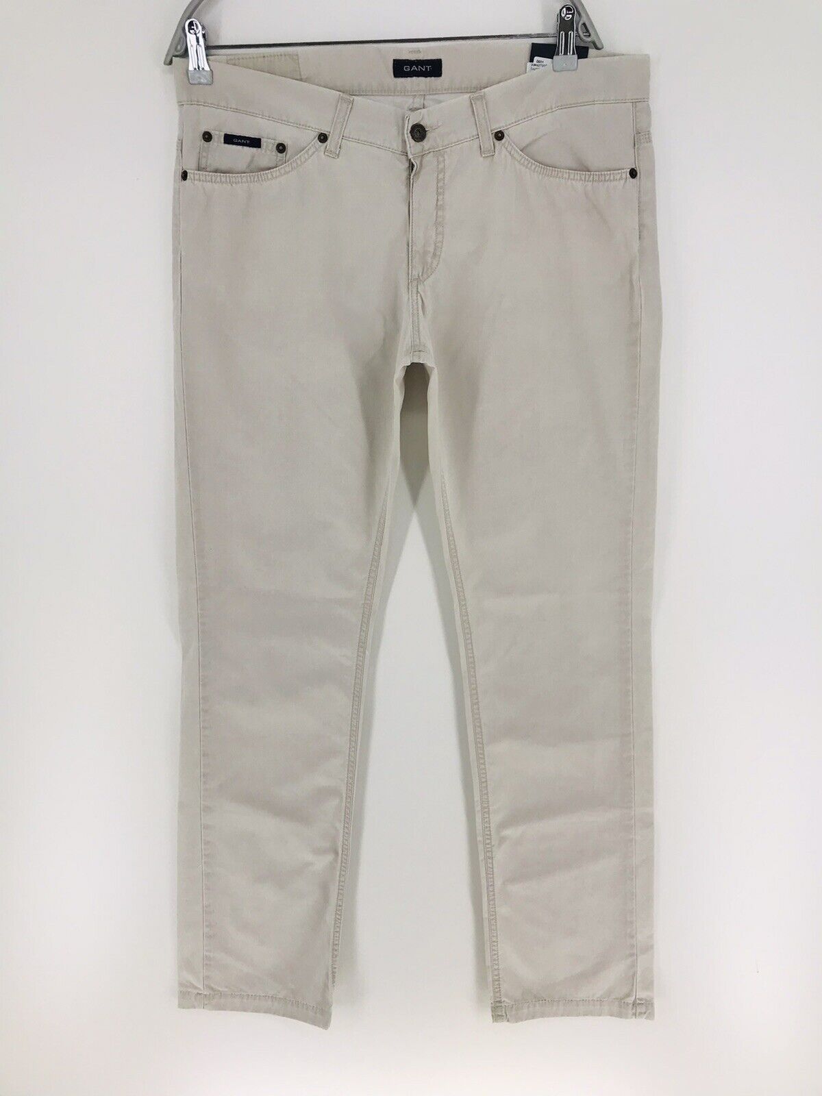 UVP €125 GANT Damen Grau Regular Straight Fit Chino Hose W33 L34