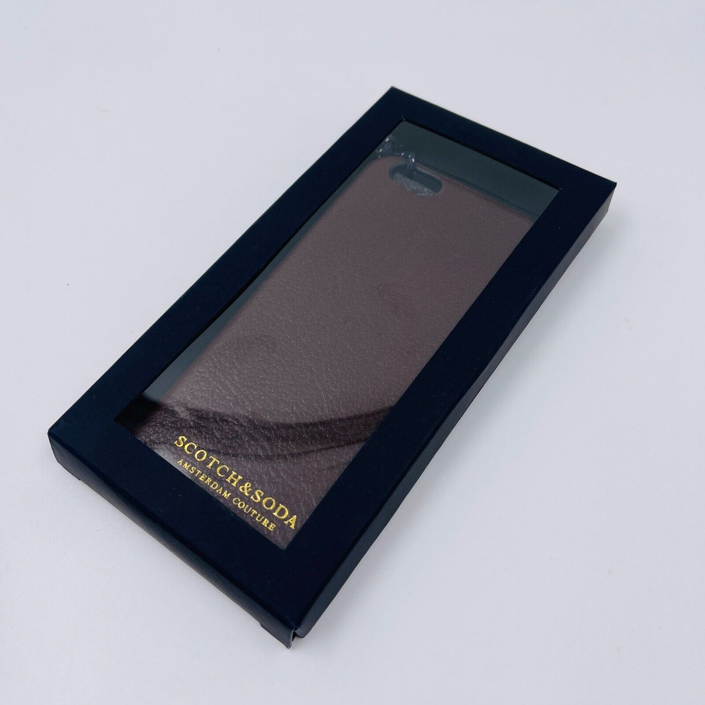 Scotch & Soda Dark Brown Real Leather Case Cover For iPhone 6 / 6s