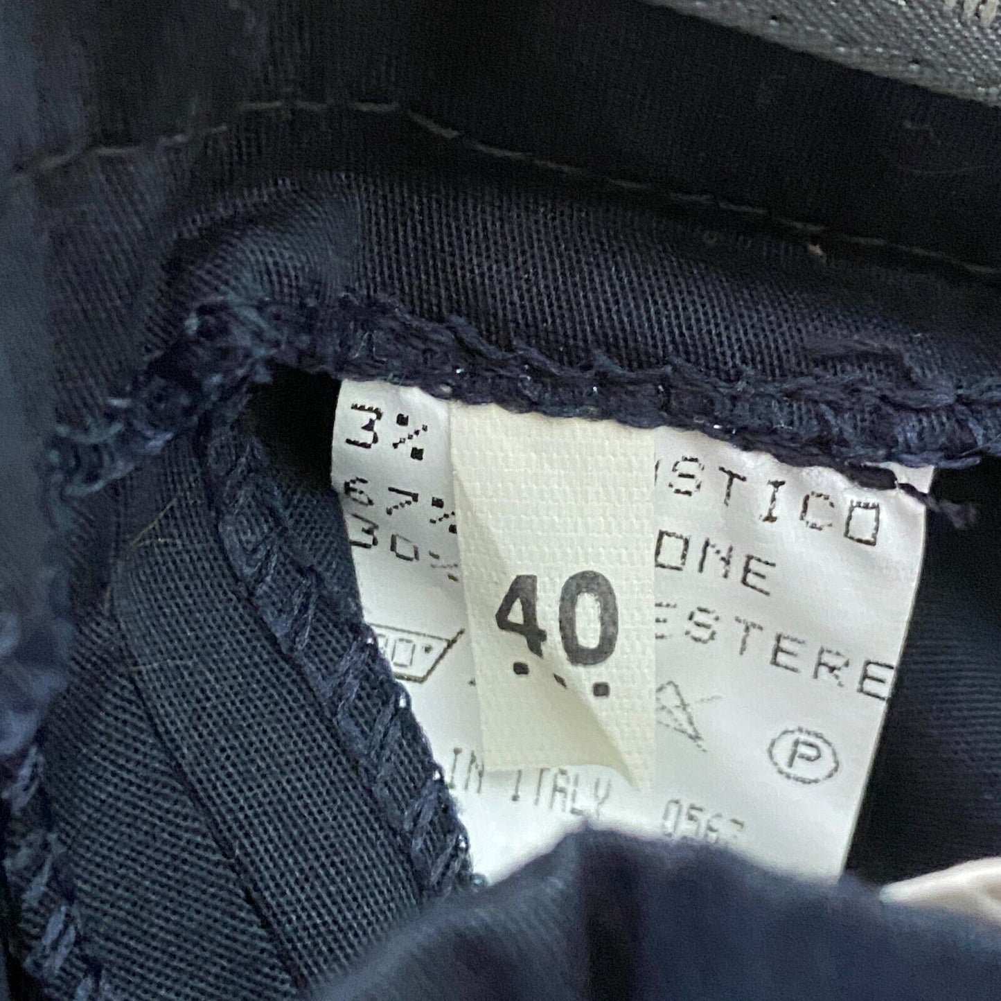 ROSSO DI SERA Dunkelblaue Hose mit normaler Schlaghose im Bootcut-Schnitt, Größe EUR 40