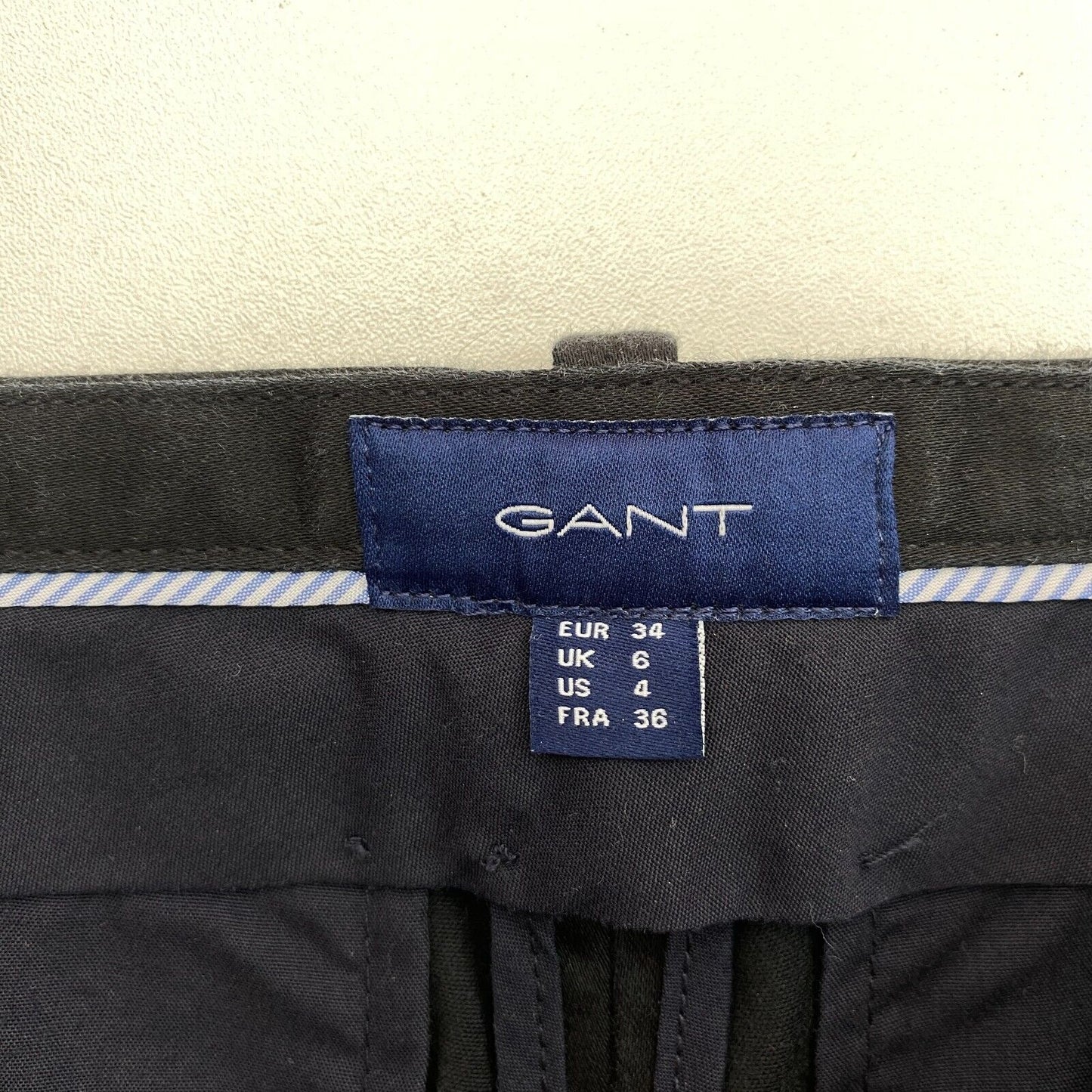 GANT Black Tech Prep Chino Pants Trousers Size EU 34 UK 6 US 4