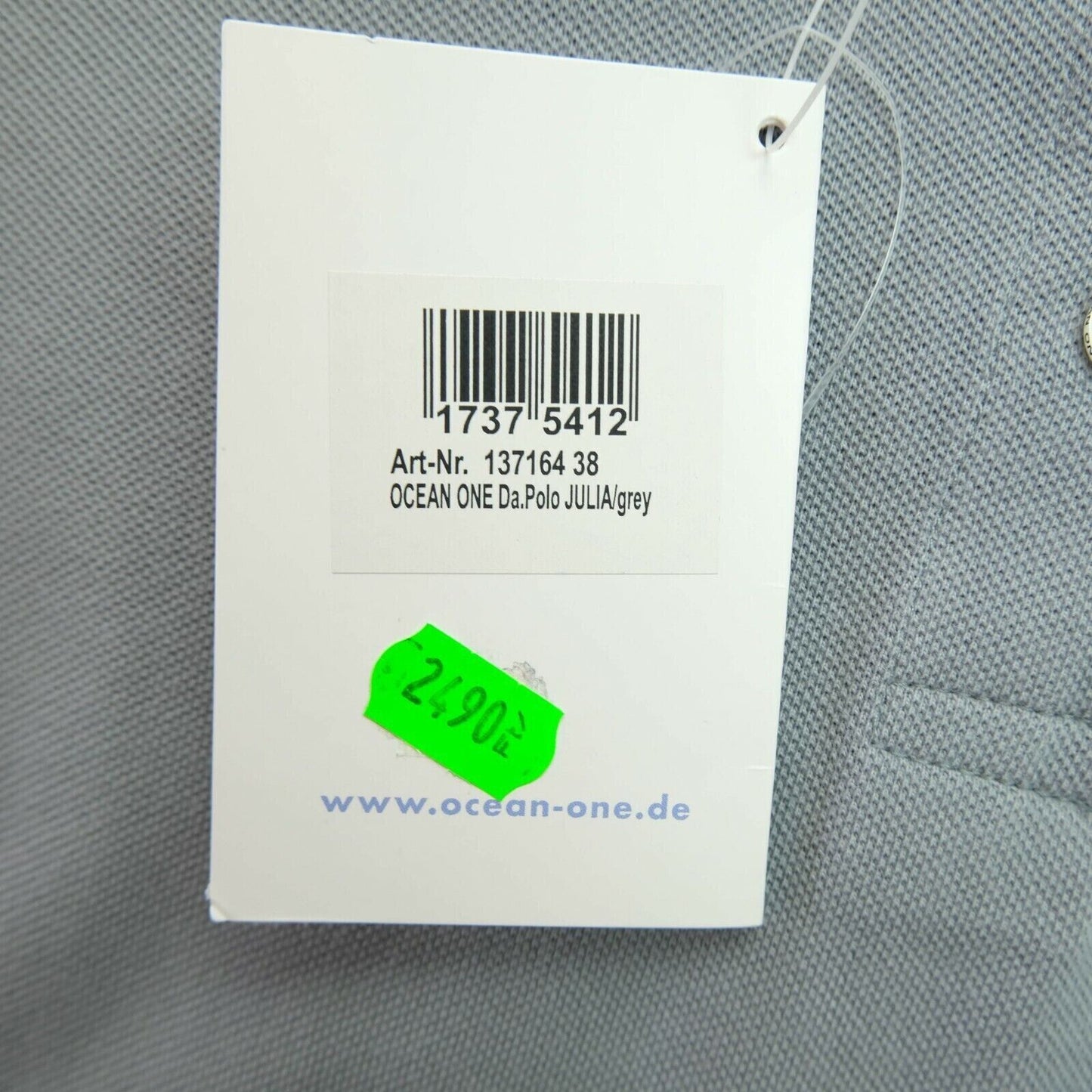 OCEAN ONE T-Shirt mit Rollkragen, Grau, Größe 38