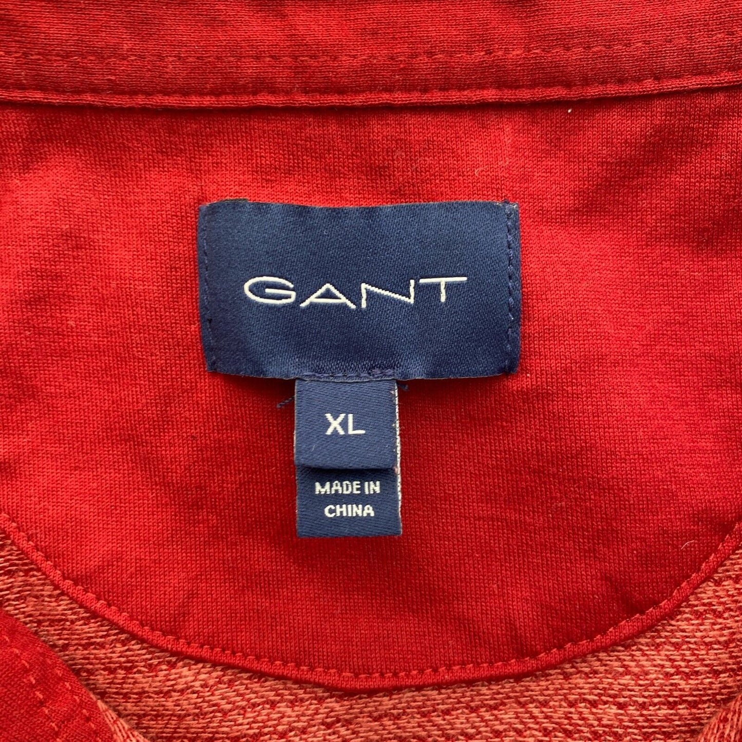 GANT Rotes Jacquard-Poloshirt Größe XL