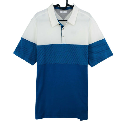 Adidas Adipure Golf Navy Blue Fash Polo Shirt Top Size M