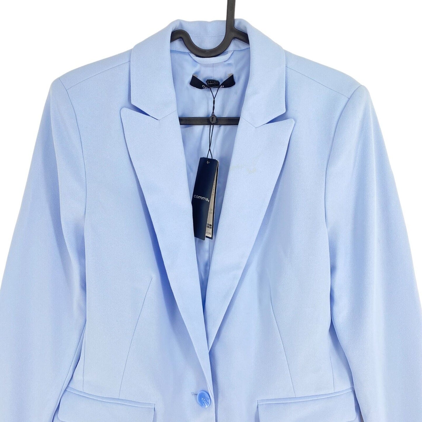 COMMA Light Blue Blazer Jacket Size EU 36 UK 10 US 6