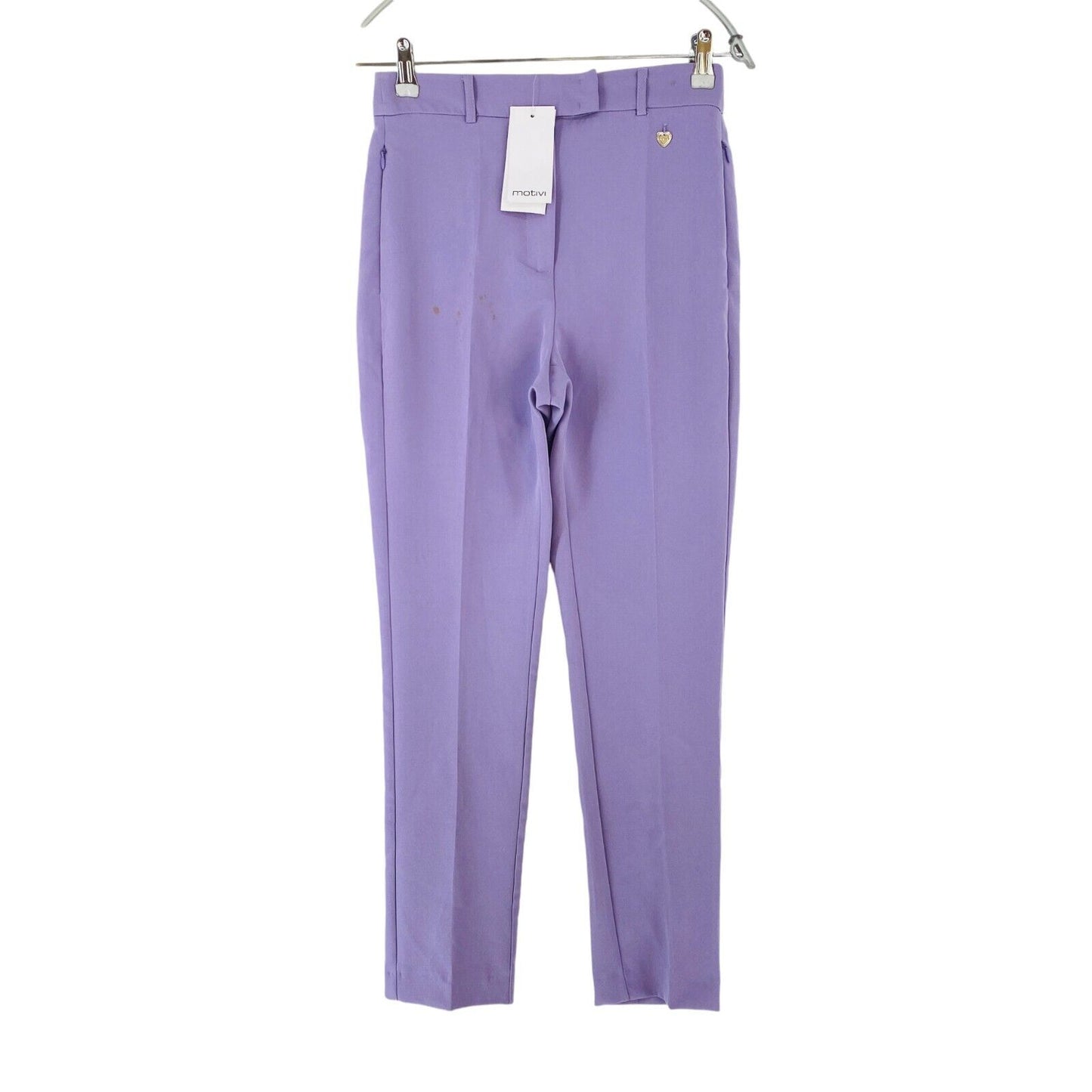 MOTIVI Women Purple Slim Fit Dress Trousers Size IT 40 EU 36 UK 8 US 4 W27