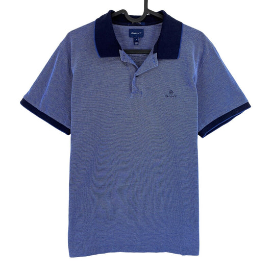 GANT Dark Blue 4-Col Oxford Pique Rugger Polo Shirt Size L