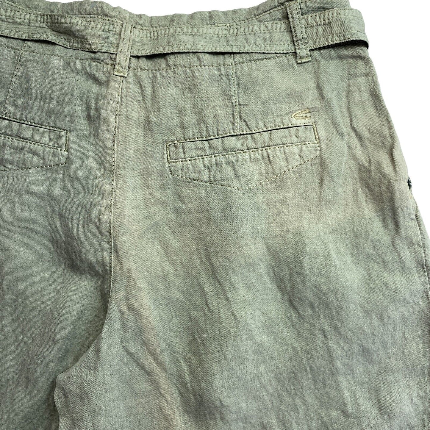 Camel Active Green Linen Blend Bermuda Shorts Size W28