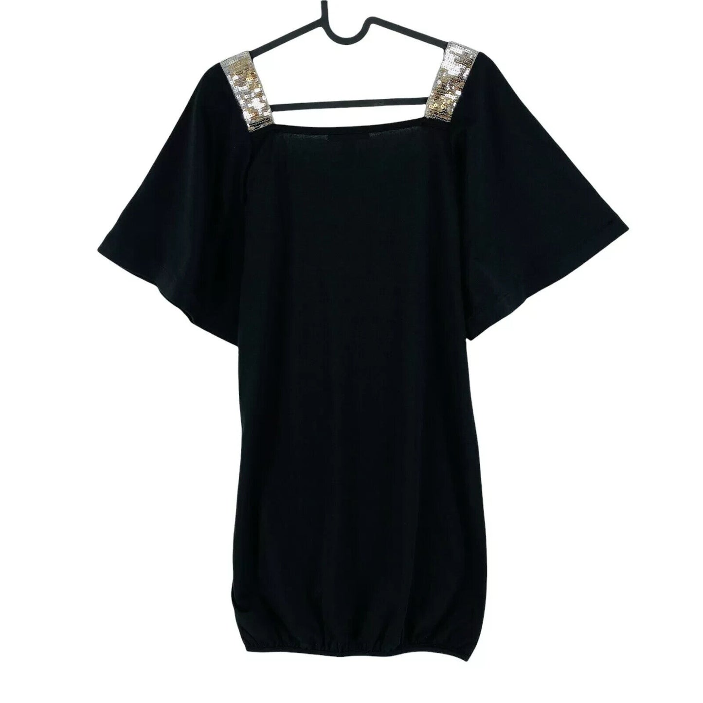 JLO By Jennifer Lopez Black Square Neck Tunic Dress Size S