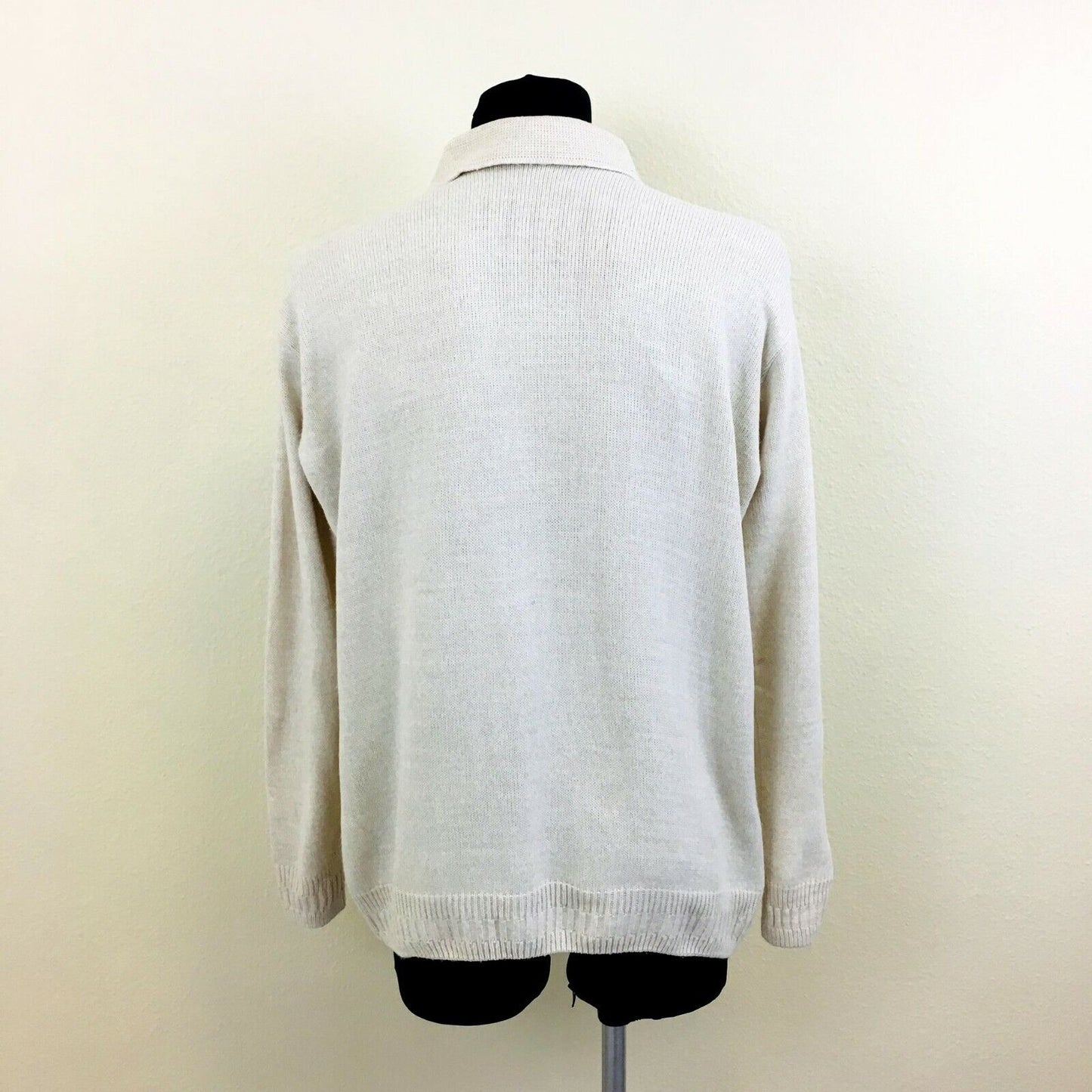 Sonne Cosby Vintage Retro 90s White Sweater Jumper Size XL