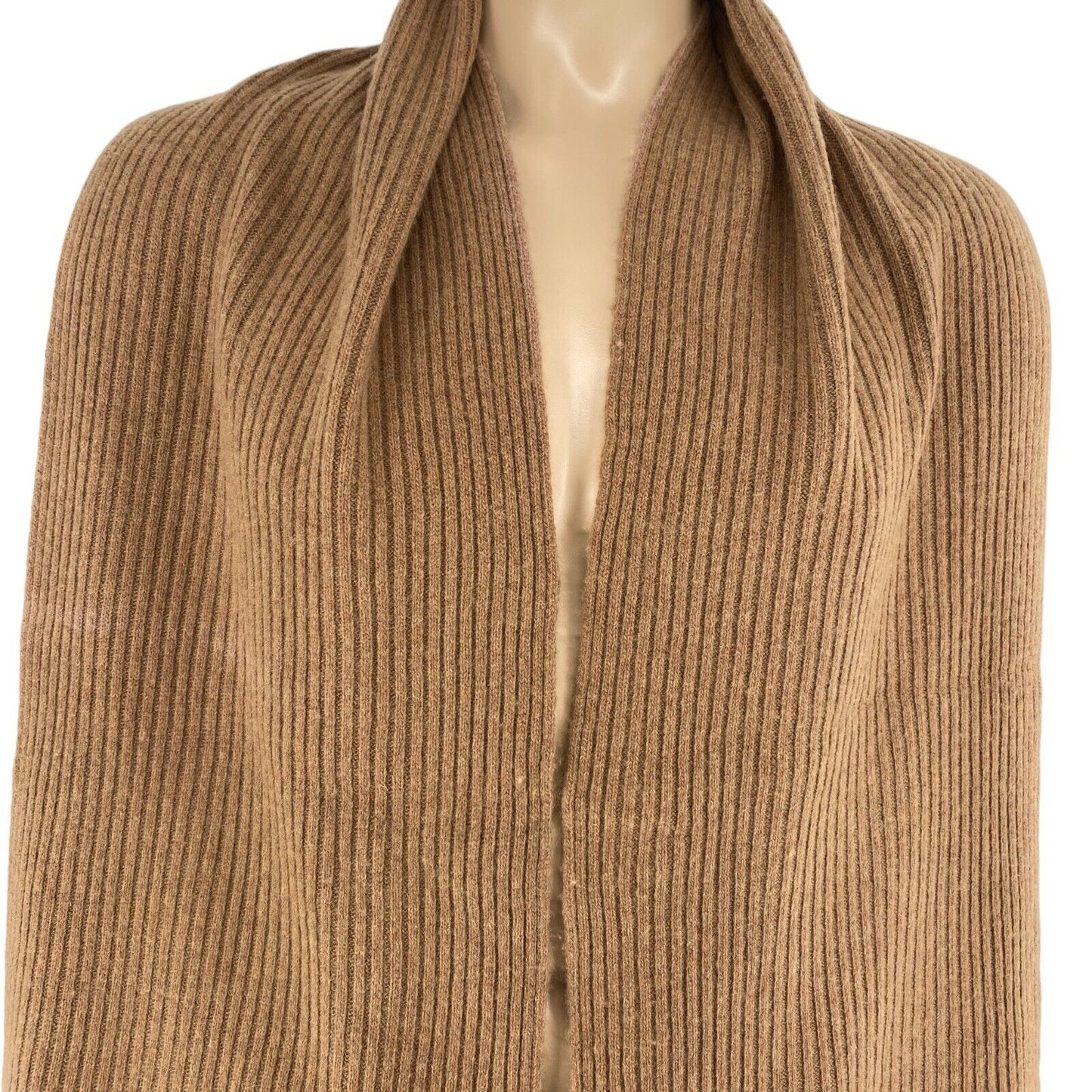 GANT Brown Men's Wool Knit Scarf One Size