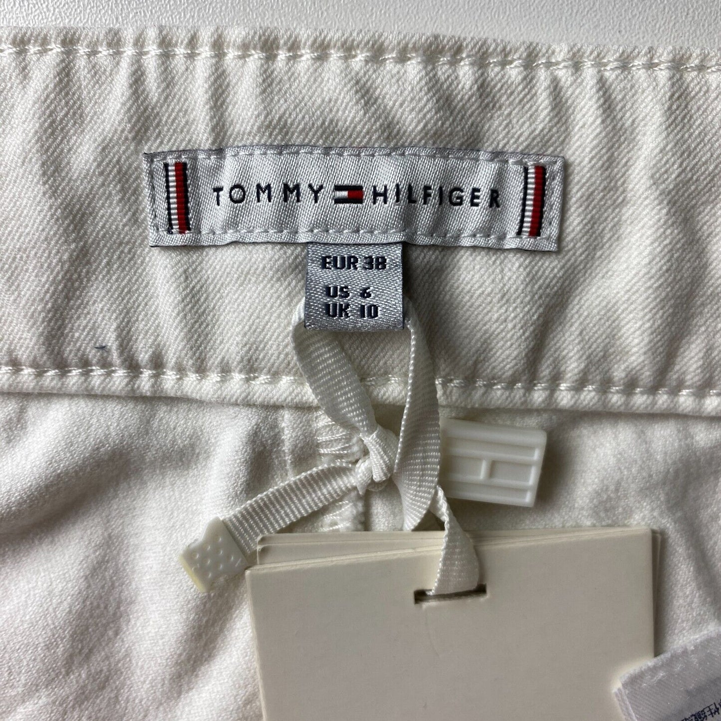 Tommy Hilfiger Women White Slim Straight Fit Trousers EUR 38 UK 10 US 6 W30