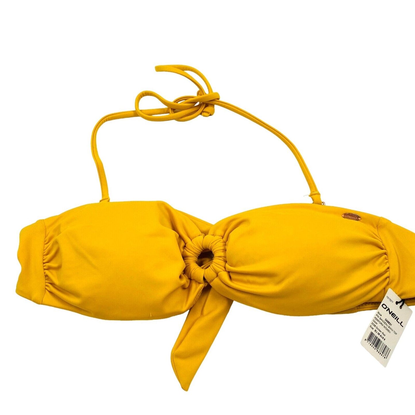 O`Neill Women Yellow Bandeau Bikini Top Swimwear Size S