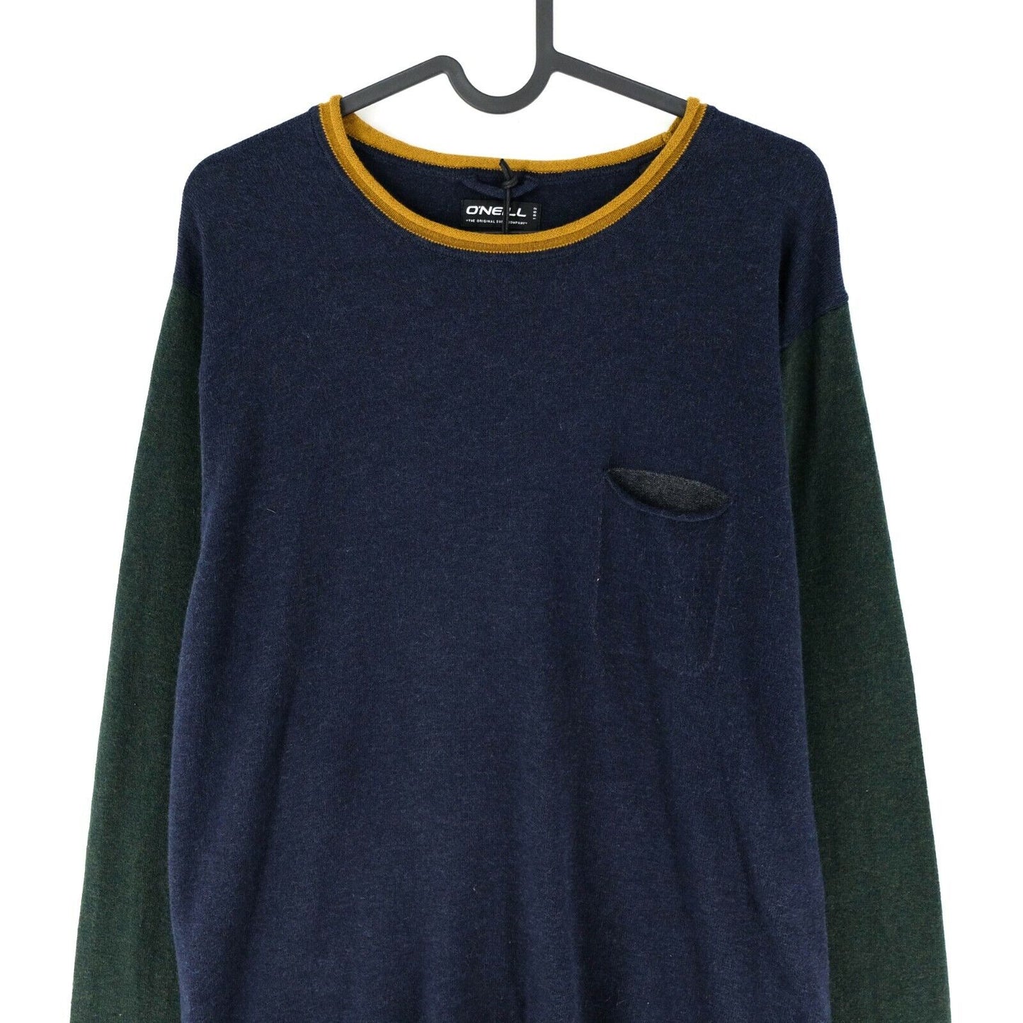 O'NEILL LM Soft Cotton Melange Bleu Marine Crew Neck Pull Jumper Taille M