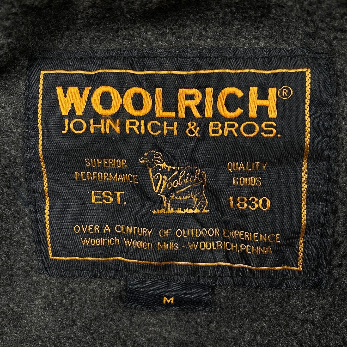 WOOLRICH Black Hooded Anorak Jacket Coat Size M