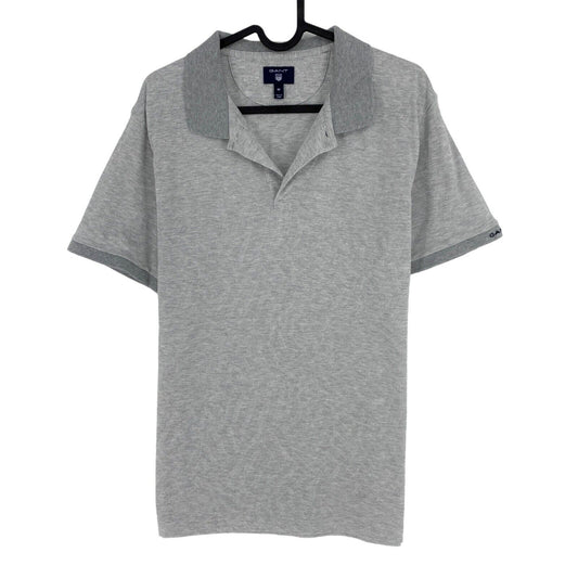 GANT Grey Pique Rugger Polo Shirt Size M