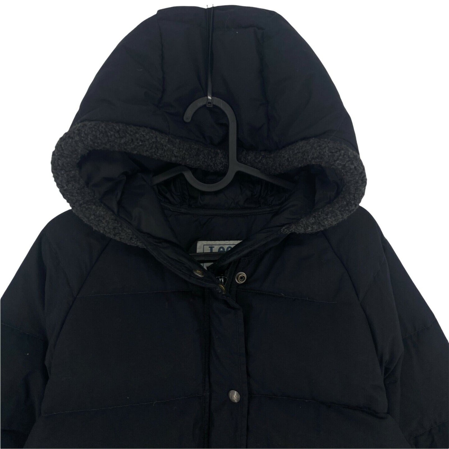 Lee WORKWEAR Black Hooded Down Padded Puffer Coat Jacket Size S