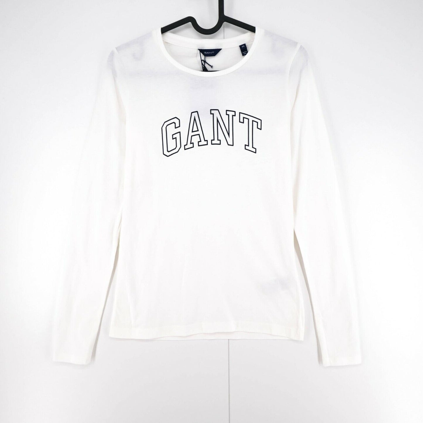 GANT White Big Logo Crew Neck T Shirt Jumper Size XS