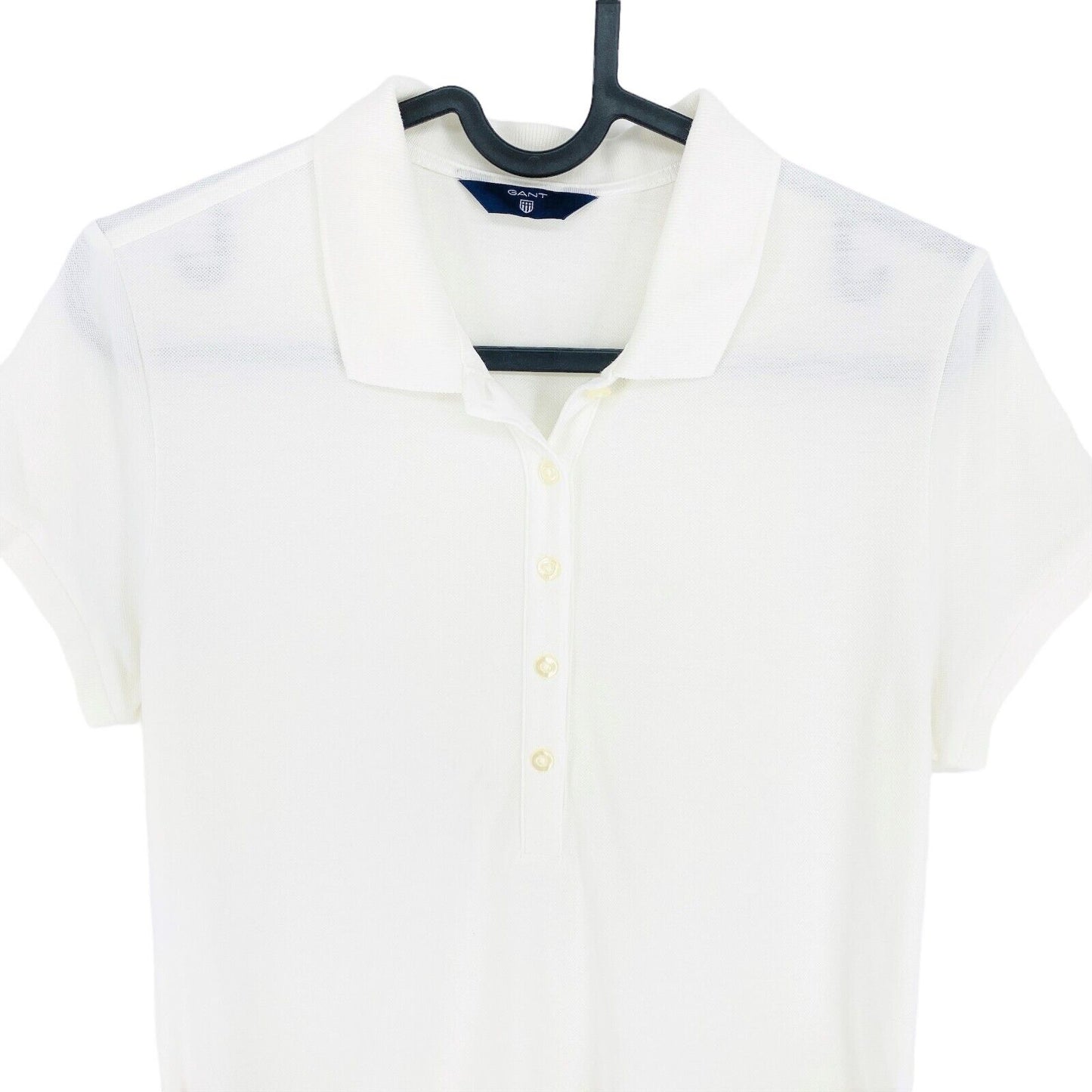 GANT White Short Sleeves Belted Flared Polo Shirt Dress Size S