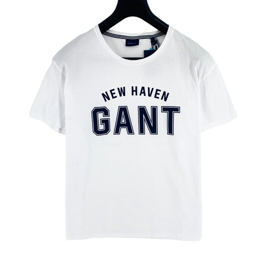 GANT Men White Logo Crew Neck Short Sleeve T Shirt Size 4XL