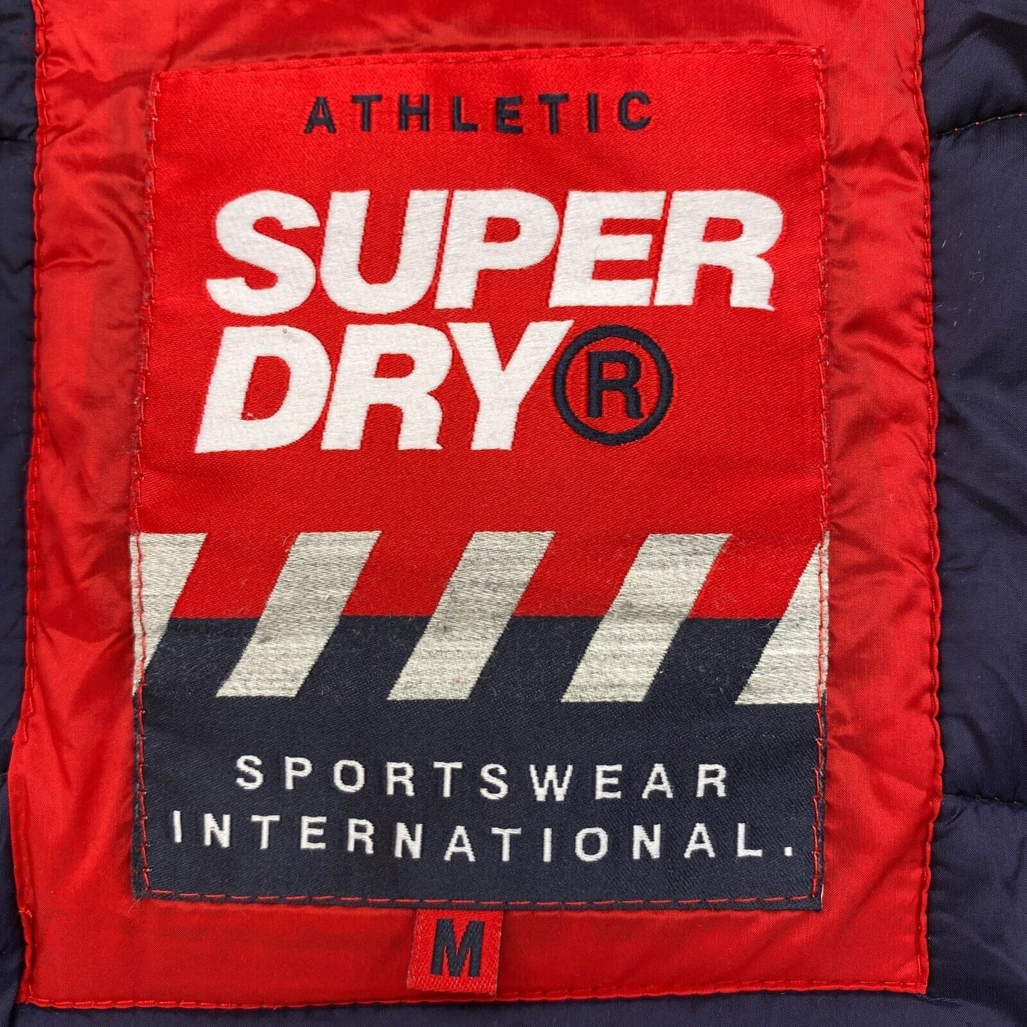 SUPERDRY SPORTSWEAR INTERNATIONAL Orange Hooded Padded Jacket Coat Size M