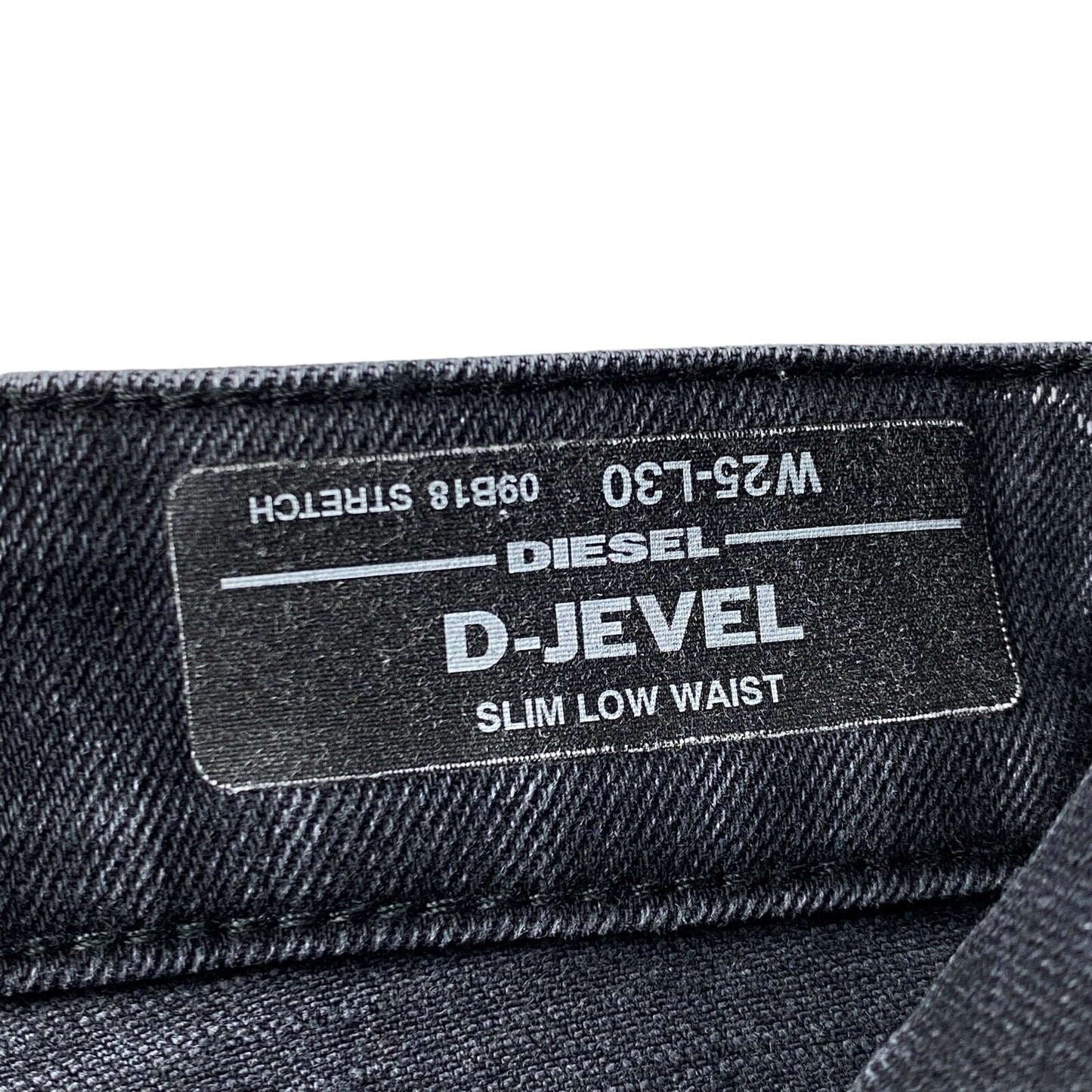 Diesel D-JEVEL Women Dark Grey Low Waist Stretch Slim Fit Jeans W25 L30