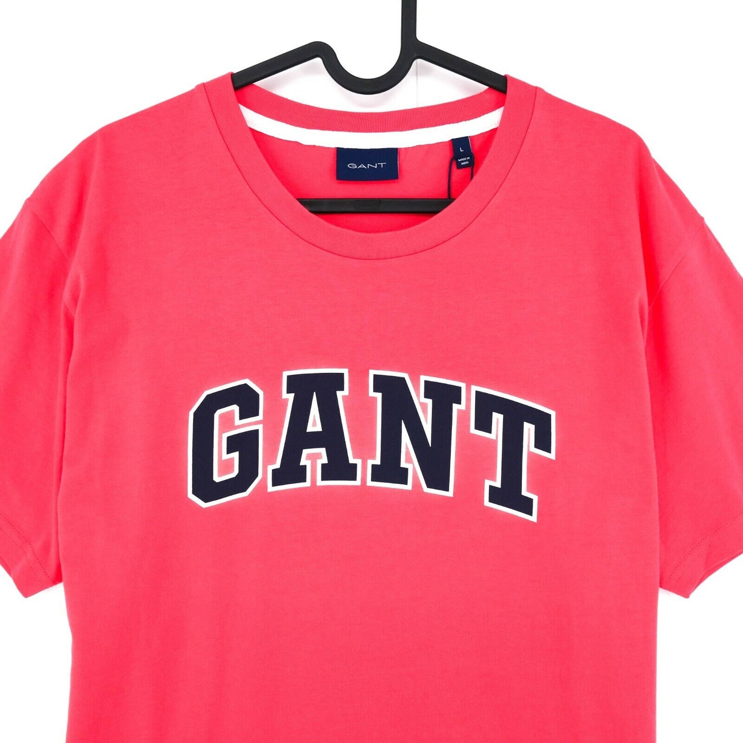 GANT Red Graphic Crew Neck Top T-Shirt Size L