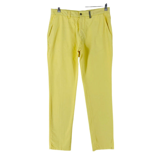 Harmont & Blaine Mens Yellow Slim Narrow Fit Trousers Size EU 48 W33