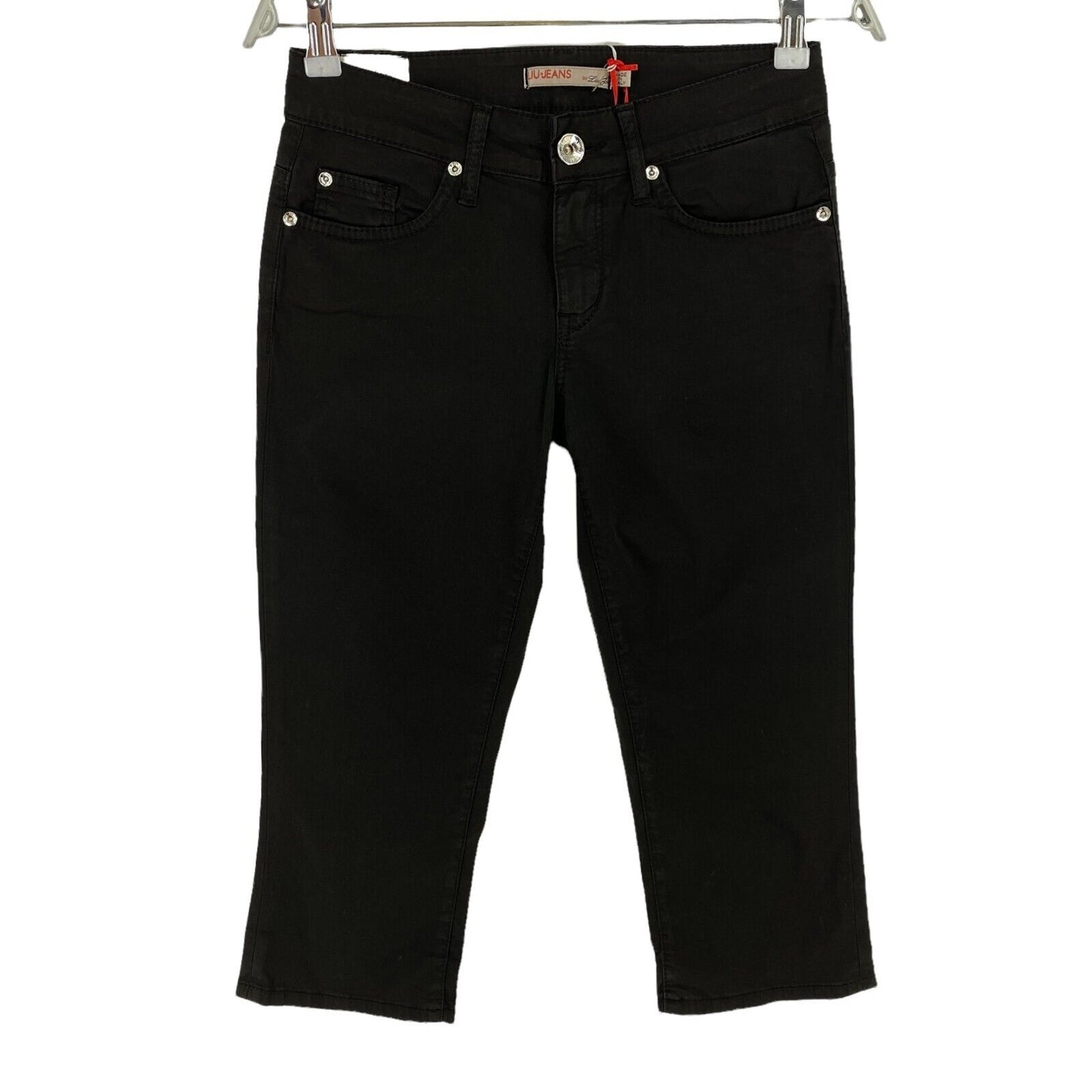 RRP €189 LIU JEANS Black Capri Pants Trousers Size W27 W29