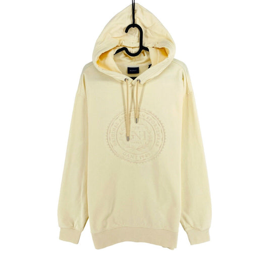 GANT Beige Logo Hoodie Sweater Jumper Size M