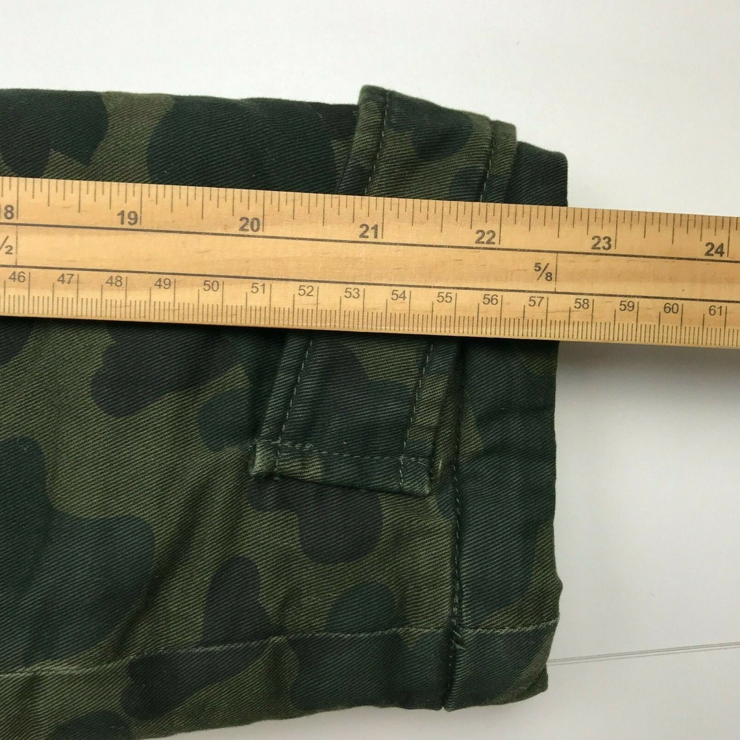 ONLY Dark Green Camouflage Hooded 100% Cotton Padded Jacket Coat Size M