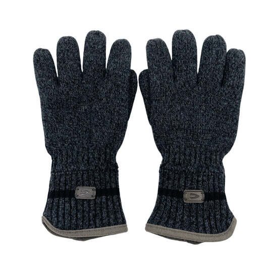 Camel Active Dark Grey Cotton Insulated Warm Knit Gloves Size L