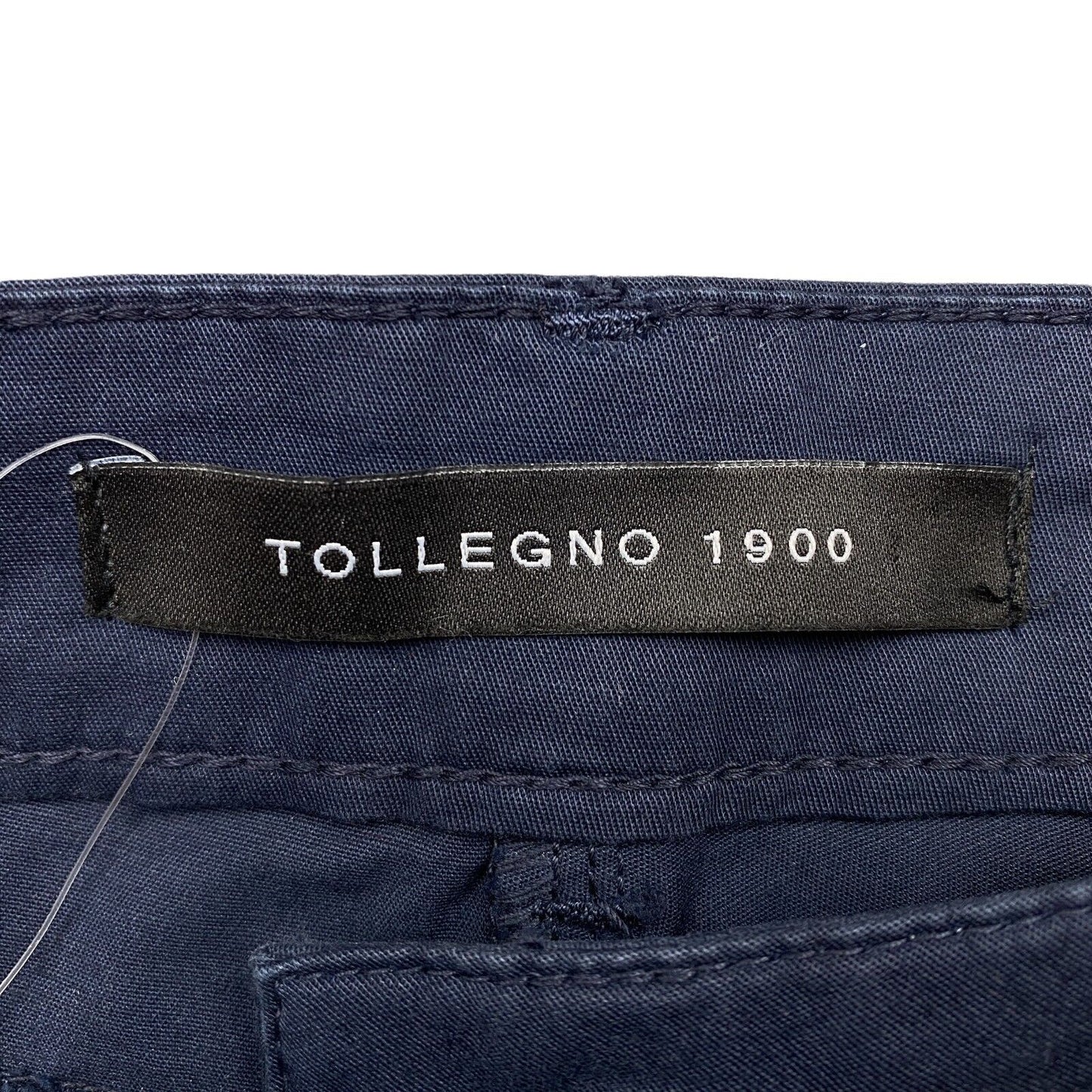 TOLLEGNO 1900 Marineblaue Bermuda-Shorts „Vita Bassa“ Größe W26