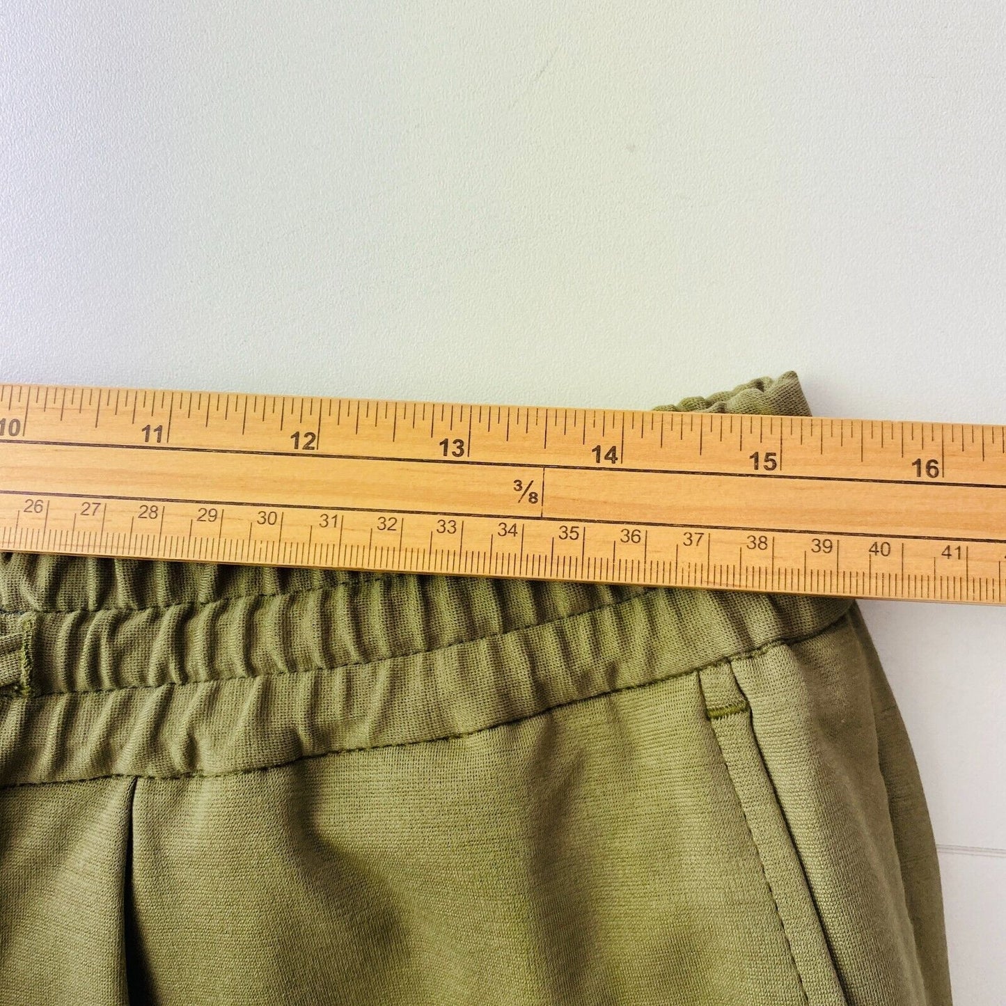 MANUEL RITZ Mens Dark Green Elastic Waist Slim Fit Dress Trousers Size EUR 50