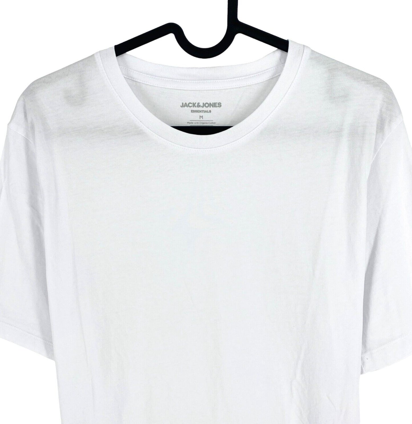 Jack & Jones Men White Basic Crew Neck Short Sleeves T-Shirt Size M