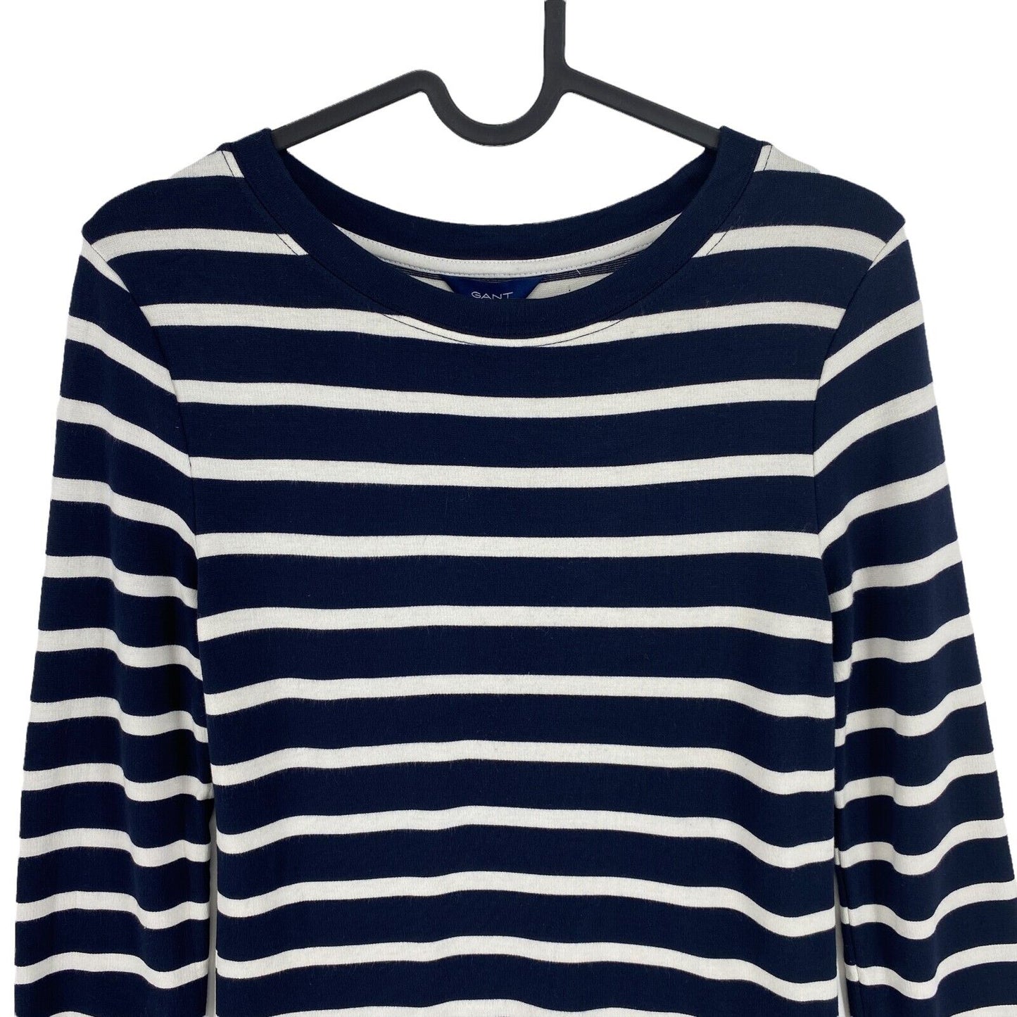 GANT Navy Blue Striped Jersey Long Sleeves A Line Dress Size XS