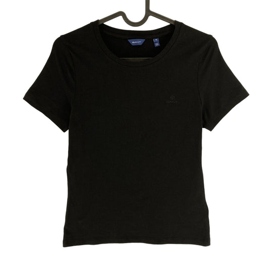 GANT Women Black CTN/ELA Crew Neck Short Sleeve T Shirt Size XS