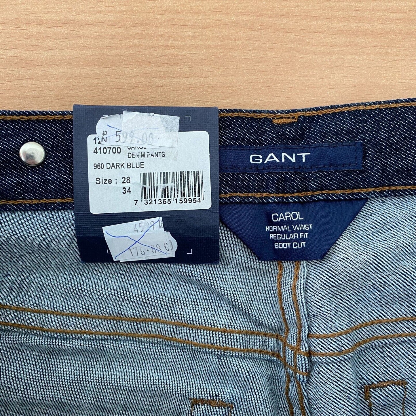 GANT CAROL Women Dark Blue Regular Bootcut Fit Jeans Size W28 L34