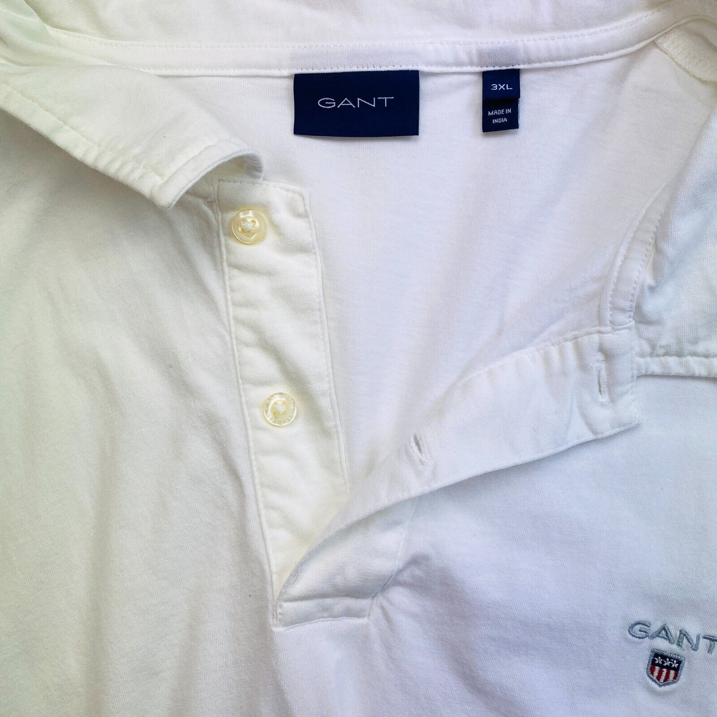 GANT Men White Original Pique Rugger SS Polo Shirt Size 3XL XXXL