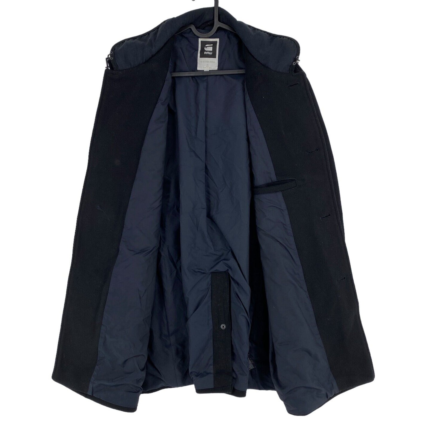 G-STAR RAW DECOY Veste trench-coat en laine noire Garber Taille XL